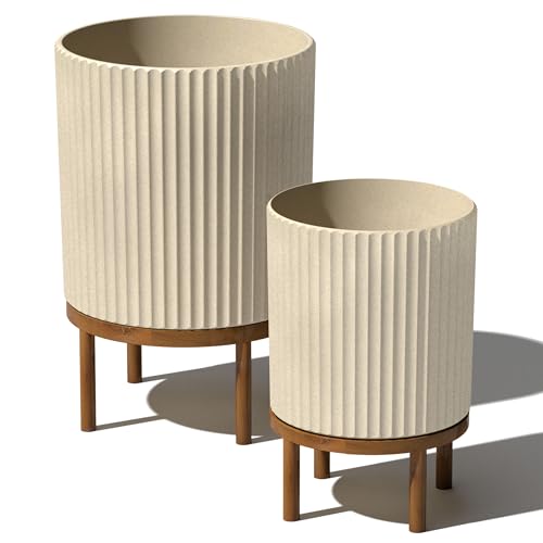 Demi Series Raised Duo Planters (Sand/Brown / Bundle)