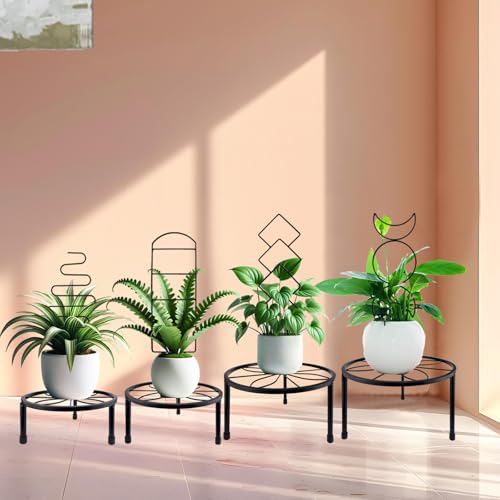 4 Packs 19 in Heighten Trellis for Climbing Plants Indoor (Black / 19 IN)