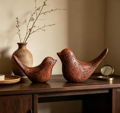 Birds Figurine (Jujube-red)