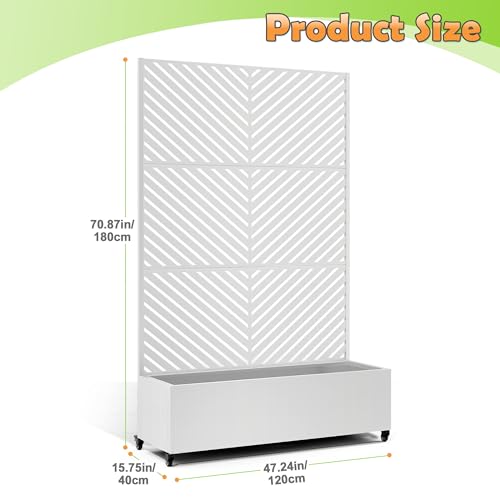 Metal Raised Garden Bed (White-parallel / 71" x 47" x 16")