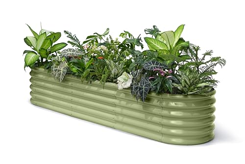 8x2x1.5 ft Galvanized Raised Garden Bed (Green / 8x2x1.5ft)