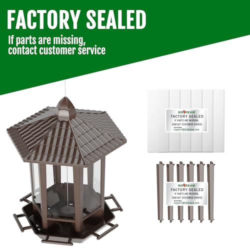 2 Pack Bird Feeders for Outdoor (Brown / 2 PACK)