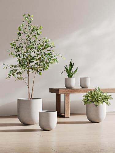 8 Inch Ceramic Plant Pot (Neutral Gray / 8 Inch)