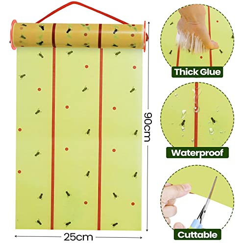 4 Pcs Giant Flypaper Fly Traps (Yellow)