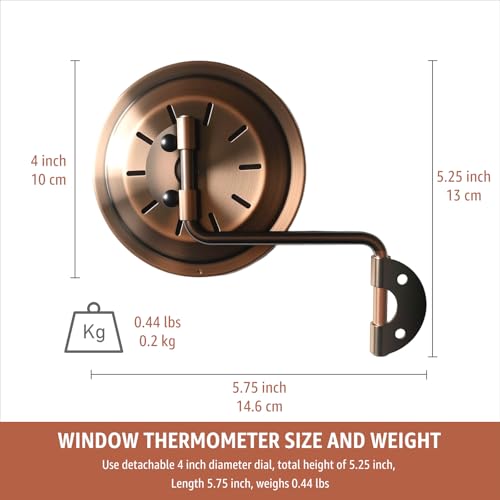 4" Outdoor Thermometer & Humidity Gauge
