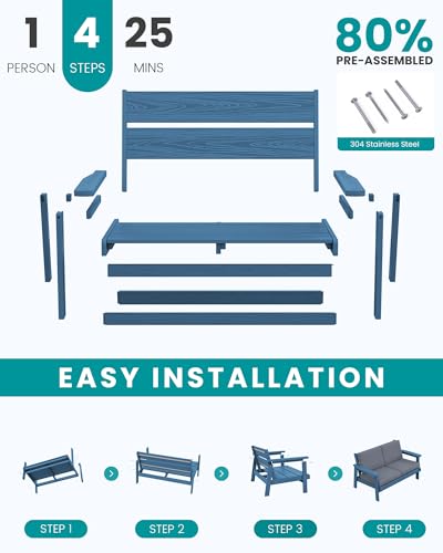 Outdoor Loveseat with Coffee Table