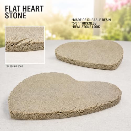 Personalized Heart Memorial Garden Stone with Tree Design (Watercolor Tree / Heart)