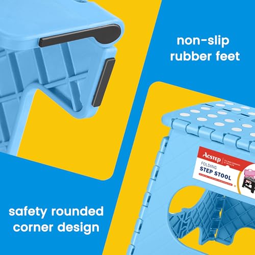 12 Pack 11 Inch Folding Step Stool (Blue / 11 Inch( Pack of 12))
