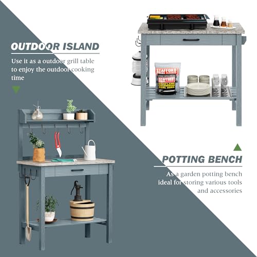 Potting Bench with Storage Drawer