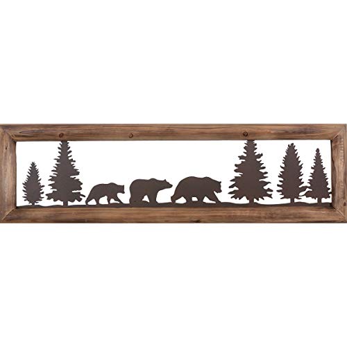 Bear Family Metal & Wood Wall Art 33 3