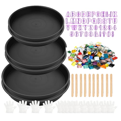 Stepping Stone Kit Includes 3 Size Cement Molds (mix)
