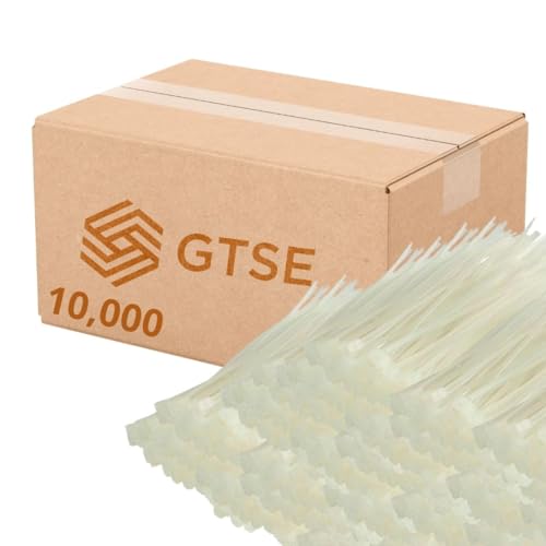 6 Inch White Clear Zip Ties (White / 6" (40lb))