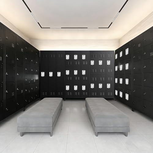 9 Doors Metal Employee Locker (9 Door-Upgraded / Black)