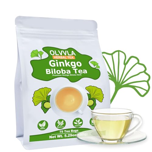 Ginkgo Biloba Tea Bags (75 Count (Pack of 1))