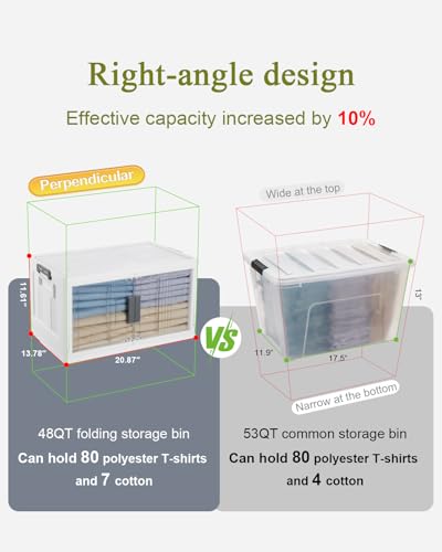 48QT Storage Bins with Lids for Home