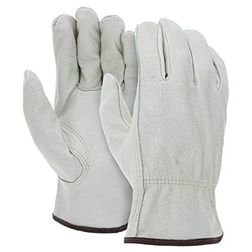 36 Pairs 3X Large Heavy Duty Durable Cowhide Leather Work Gloves I Driver Gloves for Truck Driving (3X-Large)