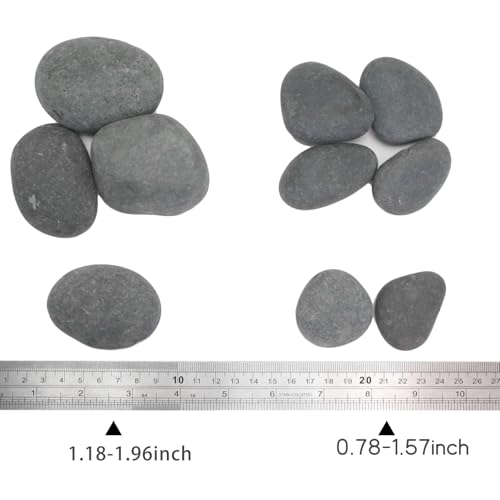 20LB Black Stones Pebbles River Rocks