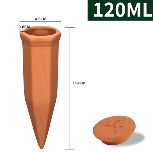 Large Terracotta Watering Spikes with Lids