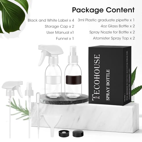 Small Glass Spray Bottle 4 OZ
