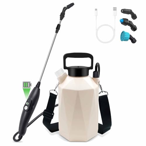 1 Gallon Battery Powered Sprayer (1 Gallon / Beige white)