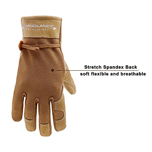HLDD Womens Leather Work Gloves (2 Count)
