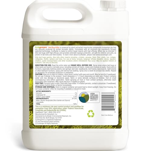 by EcoRaider Bed Bug Killer Spray 1 Gallon Jug (128 Fl Oz (Pack of 1))