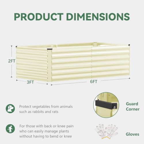 6x3x2ft Raised Garden Bed Outdoor (2 Count)