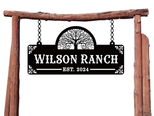 Custom Metal Farm Sign (Black035)
