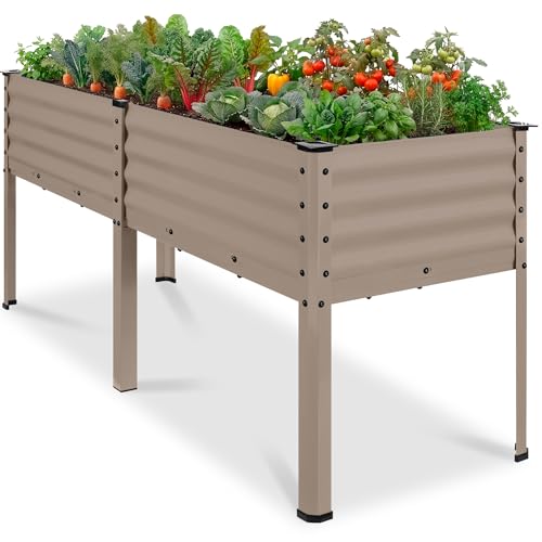 72x24x30in Non Toxic Galvanized Raised Garden Bed (72x24x30in / Taupe)