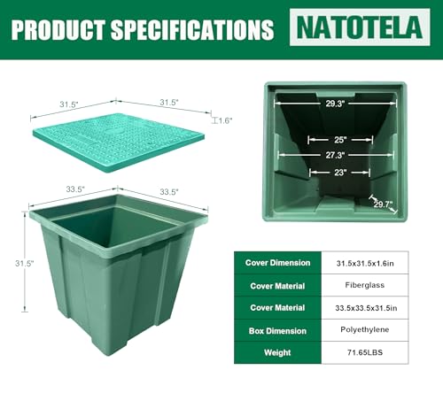 33.5x33.5x31.5in Underground Splice Boxes W (33.5x33.5x31.5in / Green)