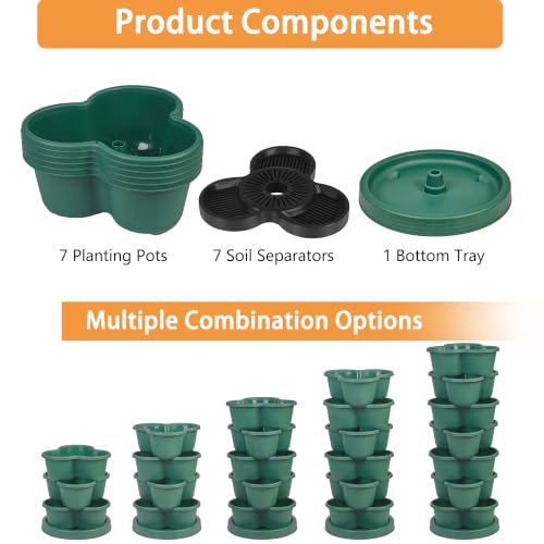 7 Tier Vertical Garden Planter (Dark Green / 7 Tier)