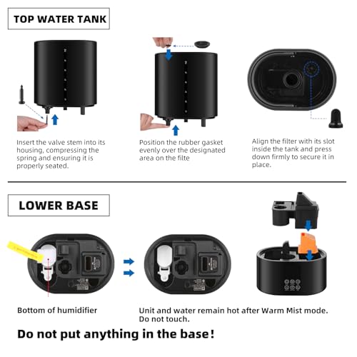 6L Warm & Cool Mist Humidifiers for Bedroom (6l / A-Black)