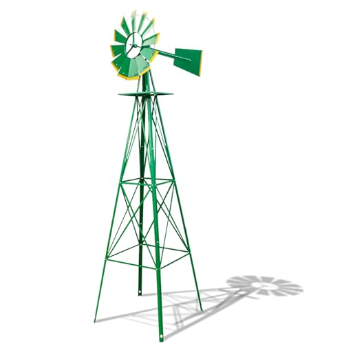 8FT Green Metal Ornamental Windmill Weather Vane (8ft-green)