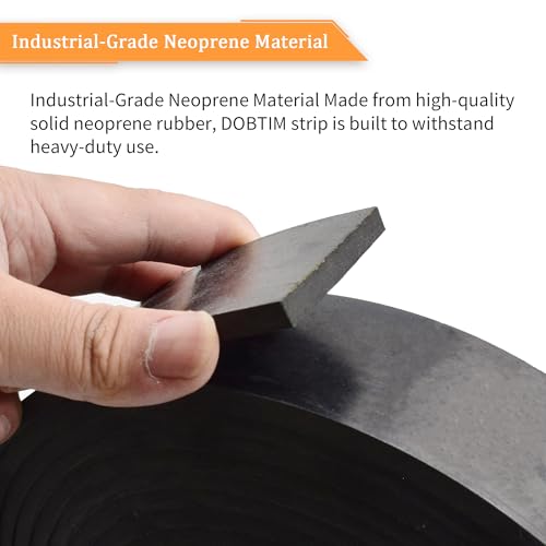 Neoprene Rubber Strips 1 (2" x 25' / .250" thick(No Adhesive）)