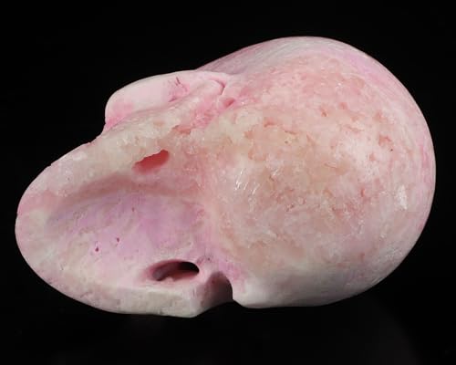 5.0" Pink Aragonite Realistic Crystal Skull (5.0 Inches Pink Aragonite 8)