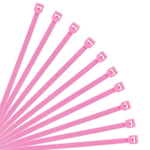 10 Inch Cable Zip Ties (Pink / 10 inch (40 lbs, 500 pcs))