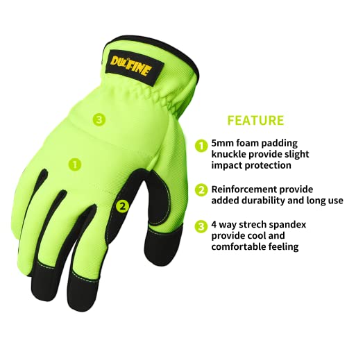 High Performance 3 Pairs Pack Work Gloves for Men Hi (3 Count)