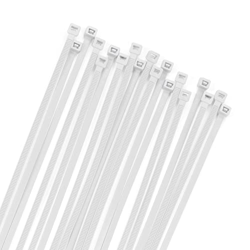 100PCS Cable Zip Ties Heavy Duty (12 inch / White)