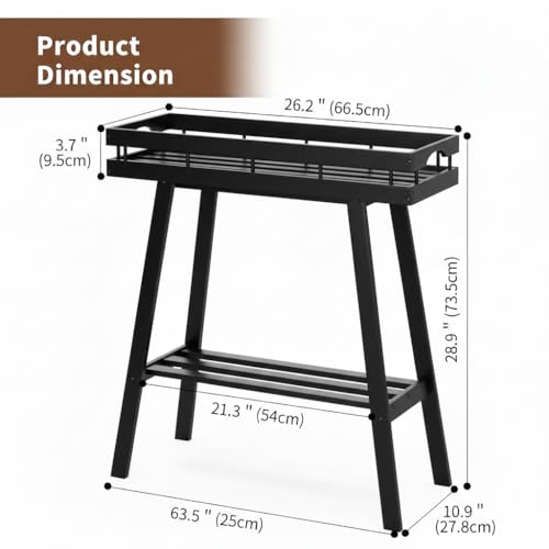 Bamboo Plant Stand Indoor (Bamboo Black)