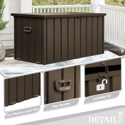 Domi 120 Gallon Deck Box (Brown / 120 Gallon)