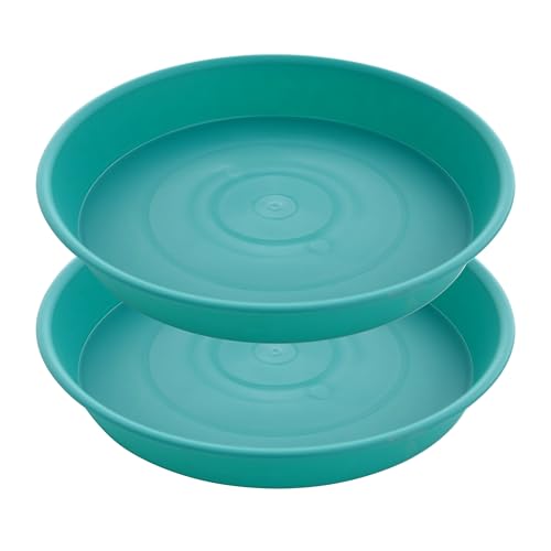 2 Pack of 14 inch Plant Saucers Bird Bath Bow Round