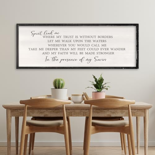 Spirit Lead Me Wall Art (40"L x 15"W / Spirit Lead Me (Black))