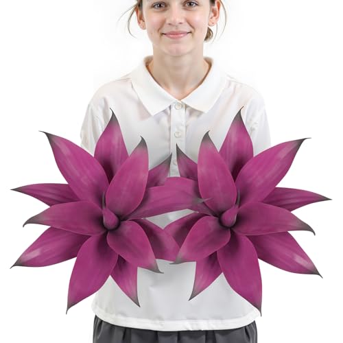 14 Inch Artificial Agave Plants (Purple*2 / 14 Inches)