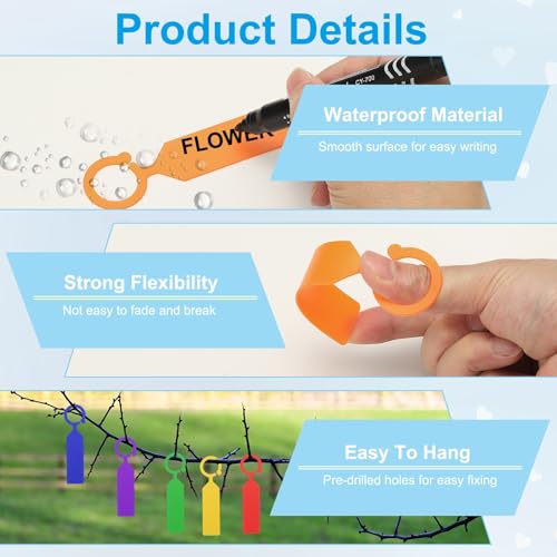 Waterproof Plastic Plant Labels (Orange)