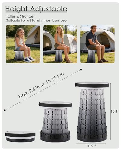 18 in Collapsible Stool (Gradient Gray)