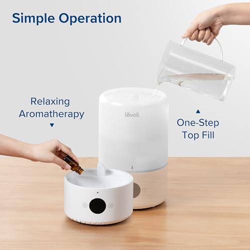 Smart Cool Mist Top Fill Humidifiers for Bedroom with Sensor