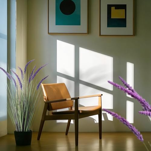 4ft 2 Pack Artificial Faux Veronica Horsetail Grass (Pure Purple)
