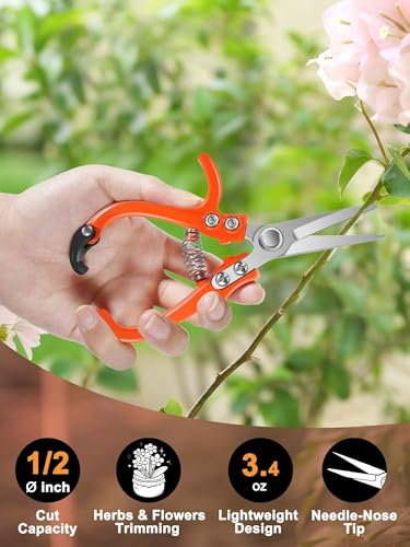 6.7" Lightweight Pruning Scissors (Straight Blade(Needle point))