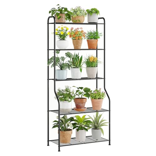5 Tier Corner Plant Stand (Black / 5 Tier)