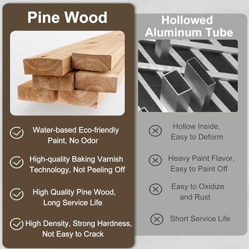 Wood Slat Room Dividers, Floor to Ceiling Partition Screen for Modern Office, Stairway, Lofts, Porch, and Living Room Decoration